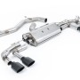 Audi S3 8Y Sportback GPF models - 80mm Non-Resonated (Louder) Cat-Back Exhaust System with Cerakote Black Oval Trims - Cerakote Black Ovals