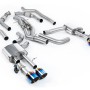 Audi S8 D5 V8 - Non-Resonated (Louder) OPF-Back Exhaust System with GT-115 Burnt Titanium Trims - Burnt Titanium