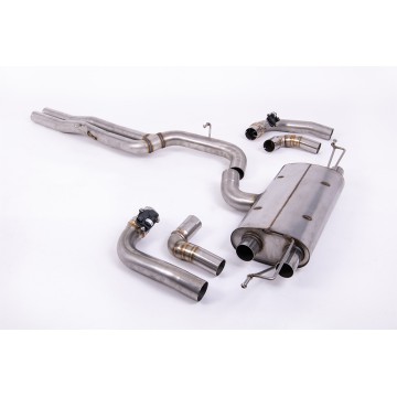 Audi RS3 Sportback 400PS (8Y MQB EVO) - OPF/GPF Models 2021 2023 Particulate Filter-back 80mm OPF/GPF Back System - Non Resonated (Louder)