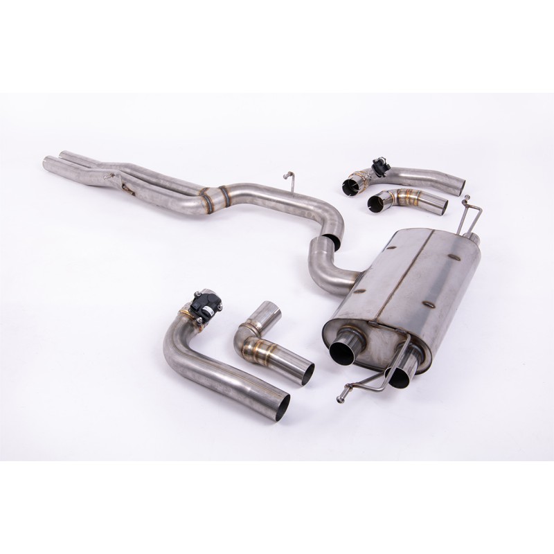 Audi RS3 Sportback 400PS (8Y MQB EVO) - OPF/GPF Models 2021 2023 Particulate Filter-back 80mm OPF/GPF Back System - Non Resonated (Louder)