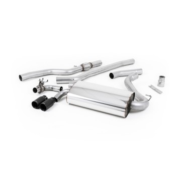 BMW 4 Series F32 428i Manual - Non-Resonated (Louder) Cat-Back Exhaust System Cerakote Black Trims - Cerakote Black