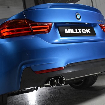 BMW 4 Series F32 428i Auto - Resonated (Quieter) Cat-Back Exhaust System with Polished Trims - Polished