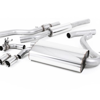 BMW 4 Series F32 428i Auto - Resonated (Quieter) Cat-Back Exhaust System with Polished Trims - Polished