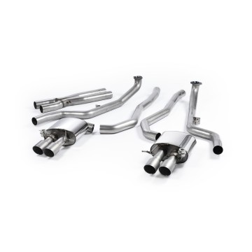 BMW M5 F10 - Cat-Back Exhaust System with Titanium Trims - Brushed Titanium