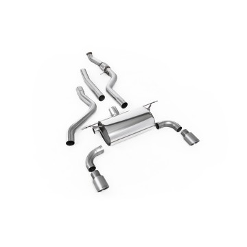 BMW F20/F21 M135i (Non X-Drive) - Cat-Back Exhaust System with Road Rear Silencer & Titanium Tips - Brushed Titanium