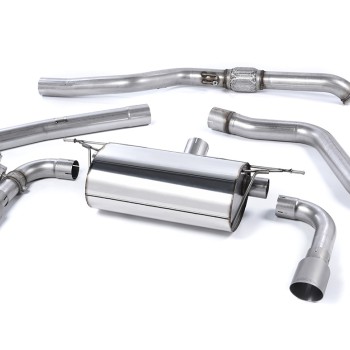 Non-Resonated (Louder) Race Cat-Back Exhaust System with Titanium Tips - Brushed Titanium