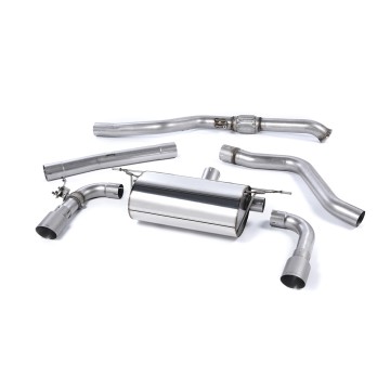 Non-Resonated (Louder) Race Cat-Back Exhaust System with Titanium Tips - Brushed Titanium