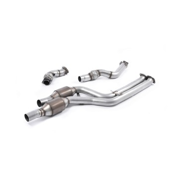 BMW F80 M3/F82 M4 - Large Bore Downpipe Pair with Hi-Flow Sports Catalysts (For Milltek Cat-Back)