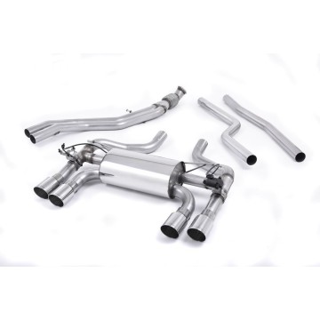 BMW 2 Series M2 Coupé (F87) 2016 2018 Cat-back Hollowtek Twin Valved system with Polished GT-90 Trims - EC Approved