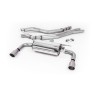 Resonated (Quieter) Cat-Back Exhaust System with Titanium GT-90 Trims - Brushed Titanium