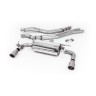 Non-Resonated (Louder) Race Cat-Back Exhaust System with Titanium GT-90 Trims - Brushed Titanium