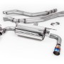 Non-Resonated (Louder) Race Cat-Back Exhaust System with Burnt Titanium GT-90 Trims - Burnt Titanium