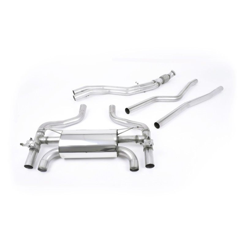 BMW F87 M2 - Cat-Back Exhaust System with Carbon Jet-90 Trims - Carbon Fibre