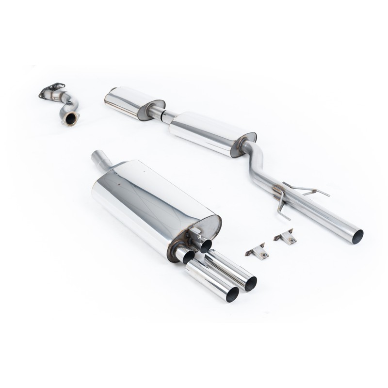 BMW E30 M3 - Manifold Back-Exhaust System with Resonated Catalyst Delete & OE Style Trims