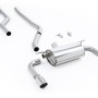 BMW F30 320i M Sport - Race Non-Resonated (Loudest) Cat-Back Exhaust System with Polished GT-90 Trims (For M340i Valance) - Polished