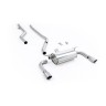 BMW F30 320i M Sport - Race Non-Resonated (Loudest) Cat-Back Exhaust System with Titanium GT-90 Trims (For M340i Valance) - Brushed Titanium