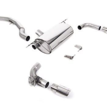 Non-Resonated (Louder) GPF/OPF-Back Exhaust System with Polished GT-90 Trims - Polished
