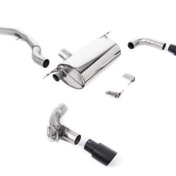 Non-Resonated (Louder) GPF/OPF-Back Exhaust System with Cerakote Black GT-90 Trims - Cerakote Black