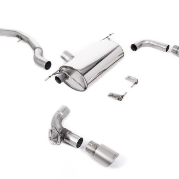 Non-Resonated (Louder) GPF/OPF-Back Exhaust System with Titanium GT-90 Trims - Brushed Titanium