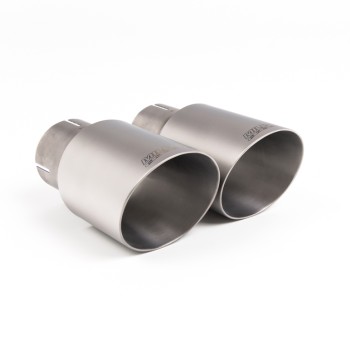 Resonated (Quieter) GPF/OPF-Back Exhaust System with Titanium GT-90 Trims - Brushed Titanium