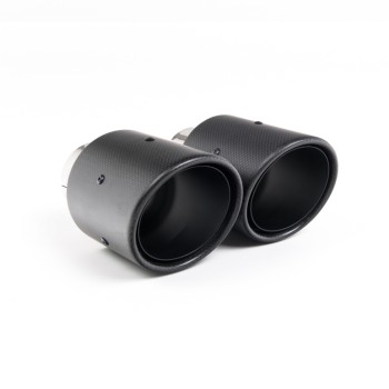 Resonated (Quieter) GPF/OPF-Back Exhaust System with Carbon Jet-90 Trims - Carbon Fibre
