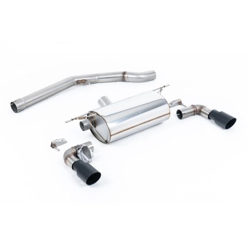 BMW F20/21 M140i - Non-Resonated (Louder) GPF/OPF-Back Exhaust System with Cerakote Black GT-90 Trims - Cerakote Black
