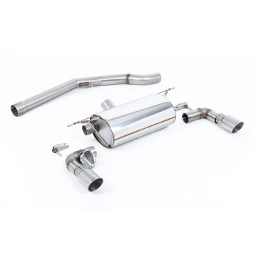 BMW F20/21 M140i - Non-Resonated (Louder) GPF/OPF-Back Exhaust System with Titanium GT-90 Trims - Brushed Titanium