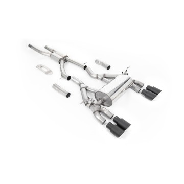 BMW F80 M3/F82 M4 - GPF / OPF Back Road Exhaust System with Cerakote Black GT-90 Trims - Cerakote Black