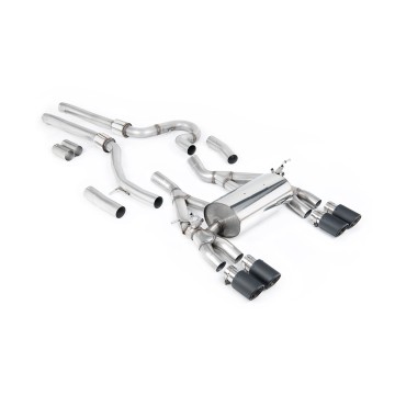 BMW F80 M3/F82 M4 - Equal Length (Loudest) Cat-Back Exhaust System with Carbon Fibre Trims - Carbon Fibre
