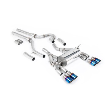 BMW F80 M3/F82 M4 - Equal Length Cat-Back Exhaust System with Burnt Titanium Trims - Burnt Titanium