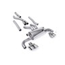 BMW G20/21 M340i & G22 M440i - Cat-Back Exhaust System with Quad GT-100 Polished Trims - Polished