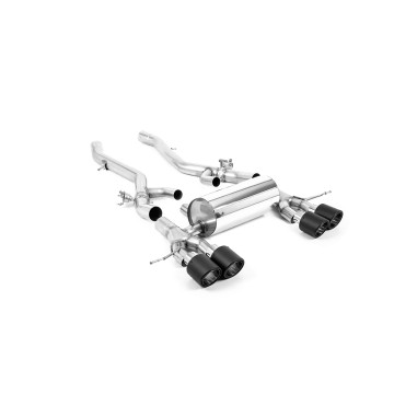 BMW G8X M3/M4 - Axle Back System with JET-115 Carbon Trims - Carbon Fibre