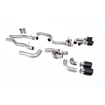 BMW M8 F91/92/93 (GPF Equipped) - OPF/GPF Back System with valved Rear Silencer Bypass & JET-115 Carbon Trims - Carbon Fibre
