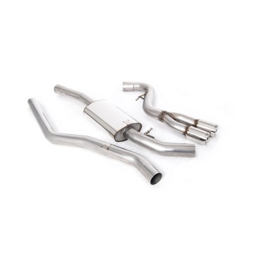 BMW 1 Series 118/120/123D (M-Sport Coupe) - Cat-Back Exhaust System with Twin Polished Trim Assembly