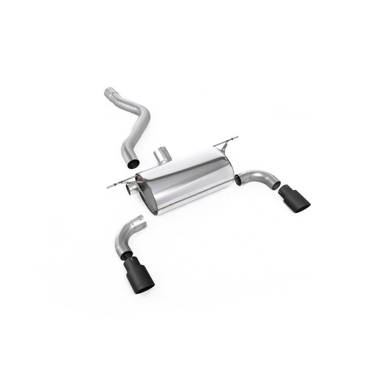 BMW F20/F21 M135i (Non X-Drive) - Road Rear Silencer with Cerakote Black Tips - Cerakote Black