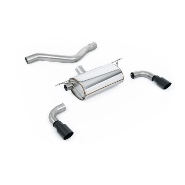 BMW F20/F21 M135i (Non X-Drive) - Rear Silencer for Race System with Cerakote Black Tips - Cerakote Black