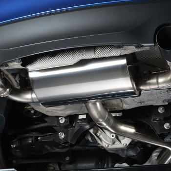 Non-Resonated (Louder) Race Cat-Back Exhaust System with Cerakote Black Tips - Cerakote Black