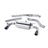 Non-Resonated (Louder) Race Cat-Back Exhaust System with Cerakote Black Tips - Cerakote Black