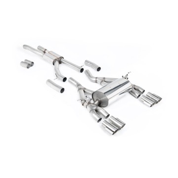 BMW F80 M3/F82 M4 - Race (Loudest) Cat-Back Exhaust System with Polished Trims - Polished