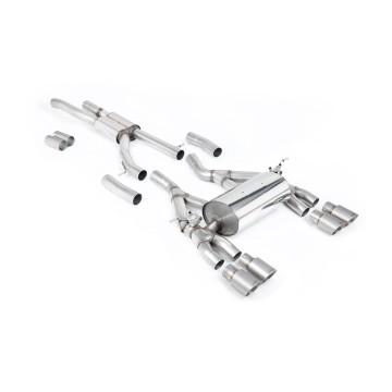 BMW F80 M3/F82 M4 - Race (Loudest) Cat-Back Exhaust System with Titanium Trims - Brushed Titanium