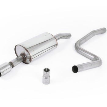 Ford Fiesta MK6 Zetec-S - Non-Resonated Cat-Back Exhaust System - ST150 Rear Valance - Polished