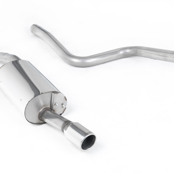 Ford Fiesta MK6 ST 150 - Non-Resonated (Louder) Cat-Back Exhaust System with Single Polished 90mm JET Tip - Polished