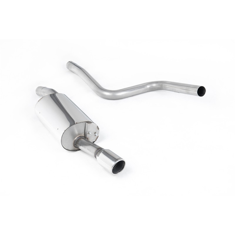 Ford Fiesta MK6 ST 150 - Non-Resonated (Louder) Cat-Back Exhaust System with Single Polished 90mm JET Tip - Polished