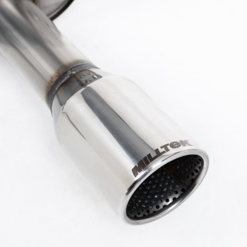 Ford Fiesta MK6 ST 150 - Resonated (Quieter) Cat-Back Exhaust System with Single Polished 90mm Jet Trim - Polished