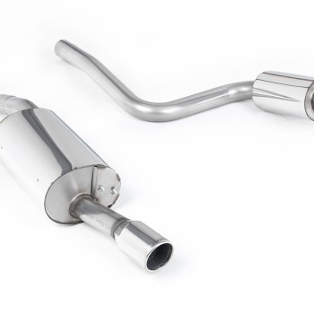 Ford Fiesta MK6 ST 150 - Resonated (Quieter) Cat-Back Exhaust System with Single Polished 90mm Jet Trim - Polished