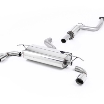 Ford Focus MK2 ST 225 - Resonated (Quieter) Cat-Back Exhaust System with 100mm Jet Polished Trims - Jet