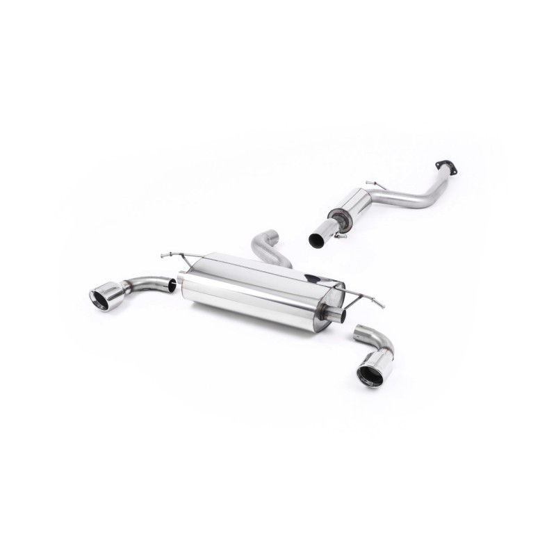Ford Focus MK2 ST 225 - Resonated (Quieter) Cat-Back Exhaust System with 100mm Jet Polished Trims - Jet