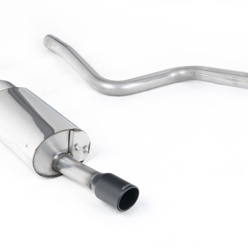 Ford Fiesta MK6 ST 150 - Non-Resonated (Louder) Cat-Back Exhaust System with Ceramic Coated Satin Black Trim - Cerakote Black