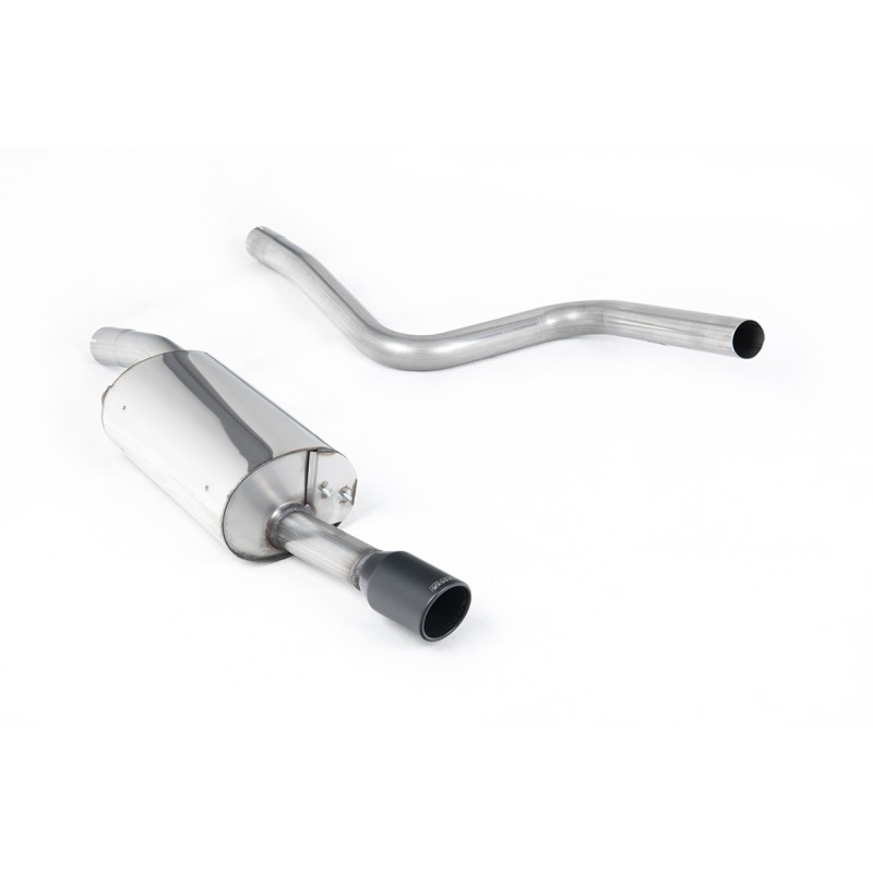 Ford Fiesta MK6 ST 150 - Non-Resonated (Louder) Cat-Back Exhaust System with Ceramic Coated Satin Black Trim - Cerakote Black