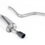 Ford Fiesta MK6 ST 150 - Non-Resonated (Louder) Cat-Back Exhaust System with Ceramic Coated Satin Black Trim - Cerakote Black
